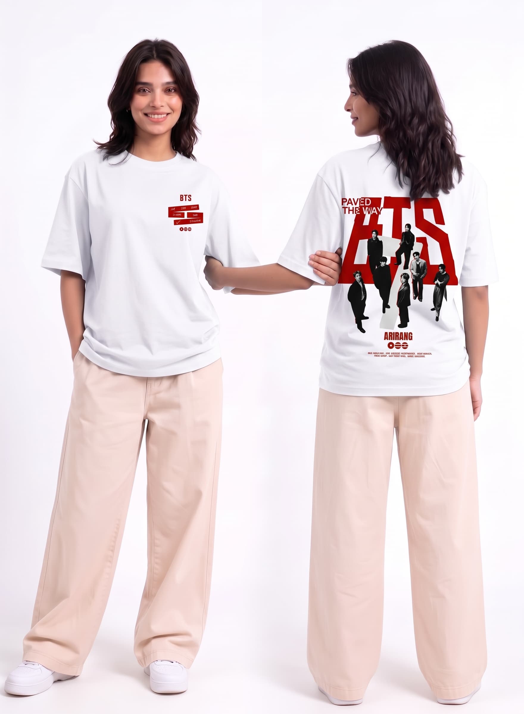 Paved The Way tee worn on model